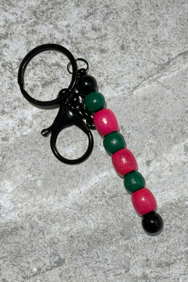 Pink and Green Keychain