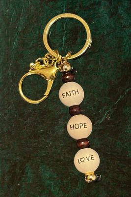 Faith, Hope, Love Keychain