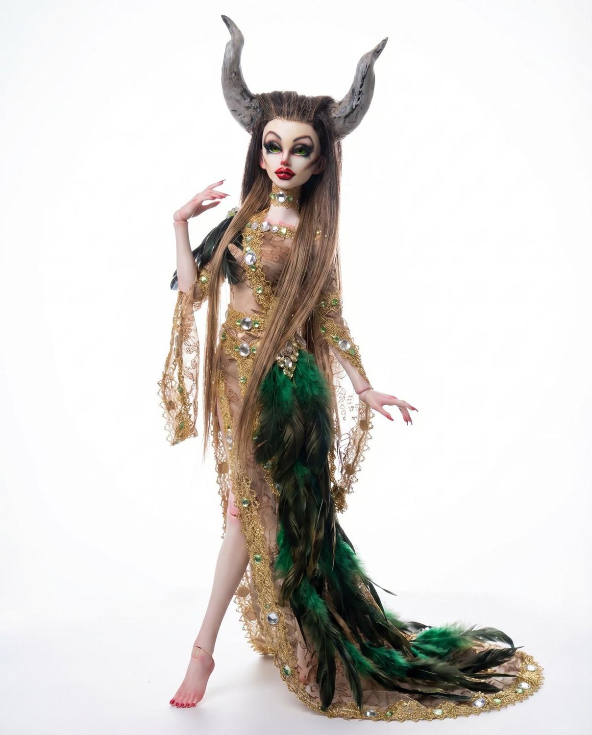 Maleficent – Emerald Seductress OOAK Custom BJD