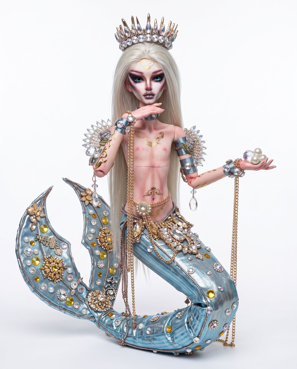 Pearl Merman OOAK Custom BJD