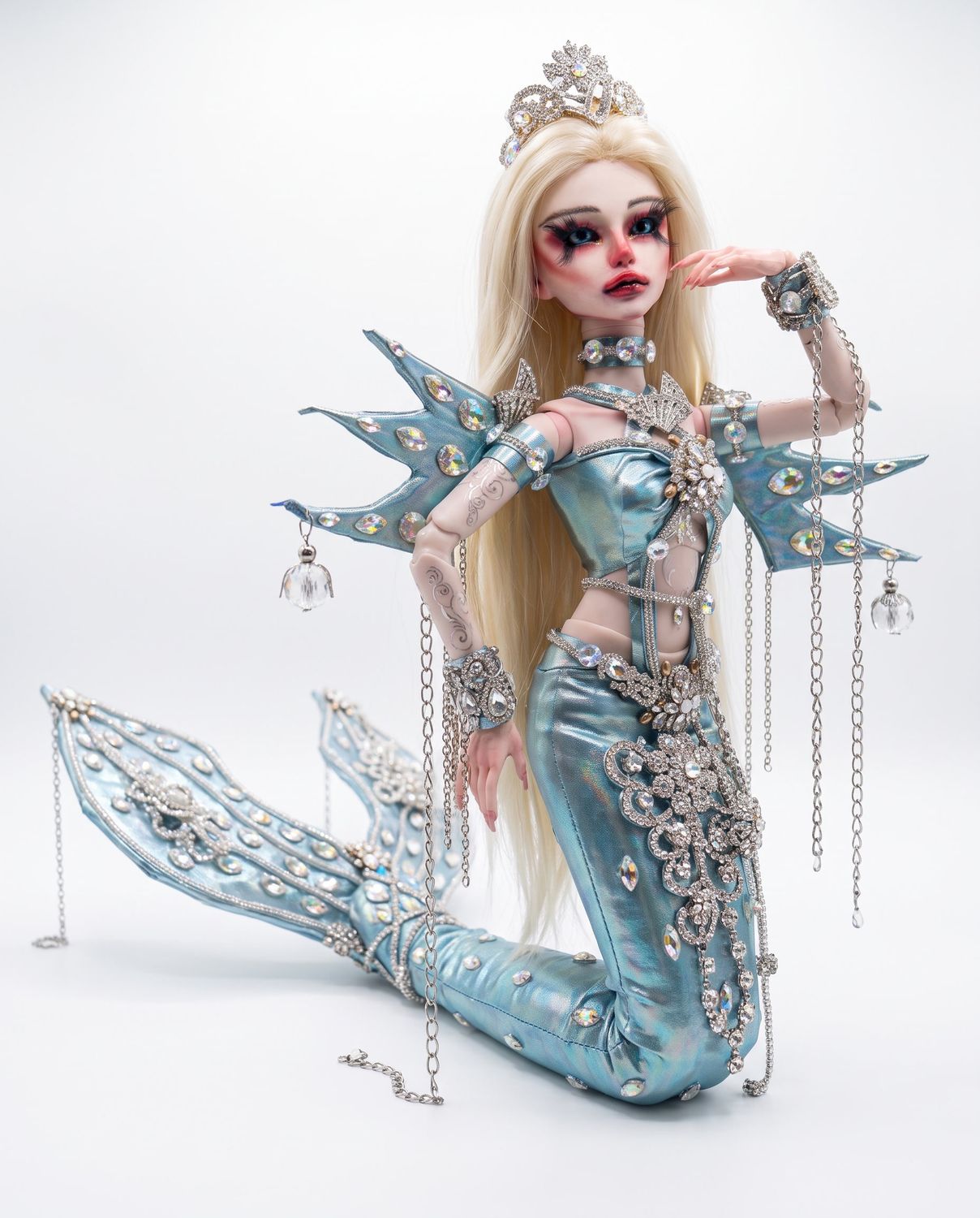 Pearl Mermaid OOAK Custom BJD