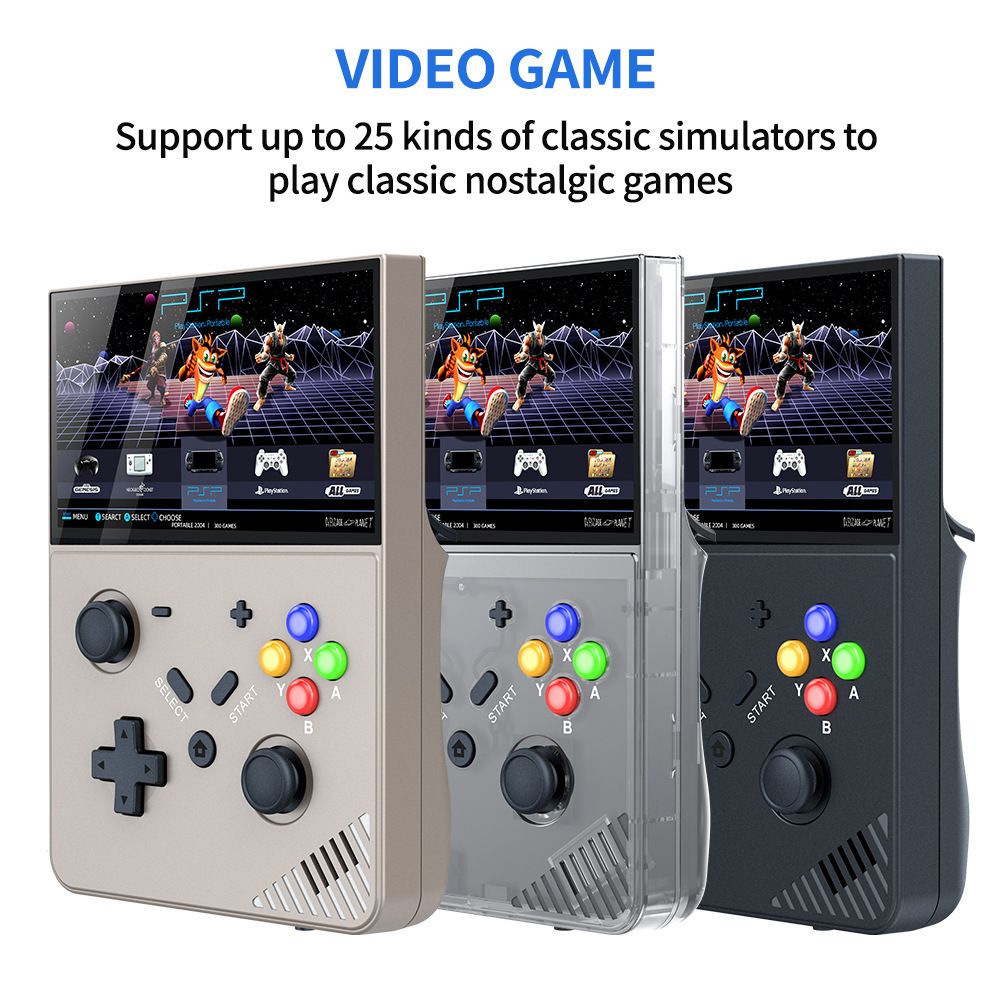 Mini 3.5inch Portable Retro Video Games Console | Rechargeable Hand Held Classic System With 64GB 3D HD 4K Rocker Retro Arcade PSP PS1
