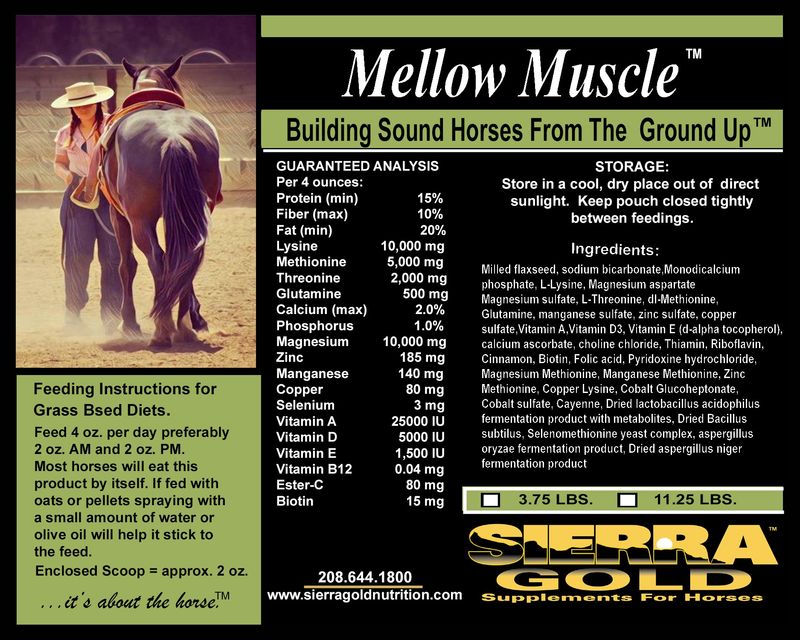 Mellow Muscle for Grass Based Diets (Advanced Formula) Single -3.75 lbs. (30 - 2 oz. Servings)