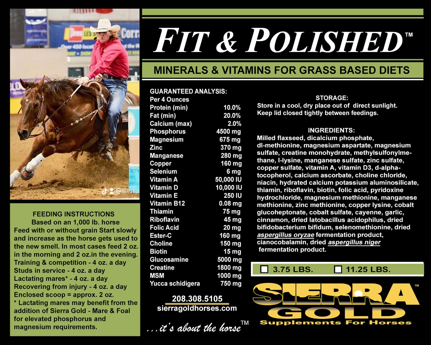 Fit &amp; Polished Minerals and Vitamins for Grass Based Diets (MVG) - Single 11.25 lbs. (Total 90 - 2 oz. Servings)