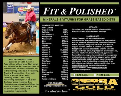 Fit &amp; Polished Minerals and Vitamins for Grass Based Diets (MVG) - Single 3.75 lbs. (Total 30 - 2 oz. Servings)