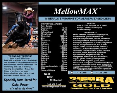 MellowMAX para dietas a base de alfalfa - Doble 11.25 lbs. (90 - 2 onzas Porciones)