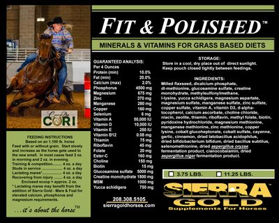 Fit &amp; Polished Minerals and Vitamins for Grass Based Diets (MVG) - Individual - 11.25 lbs. (90 - 2 oz. Porciones)