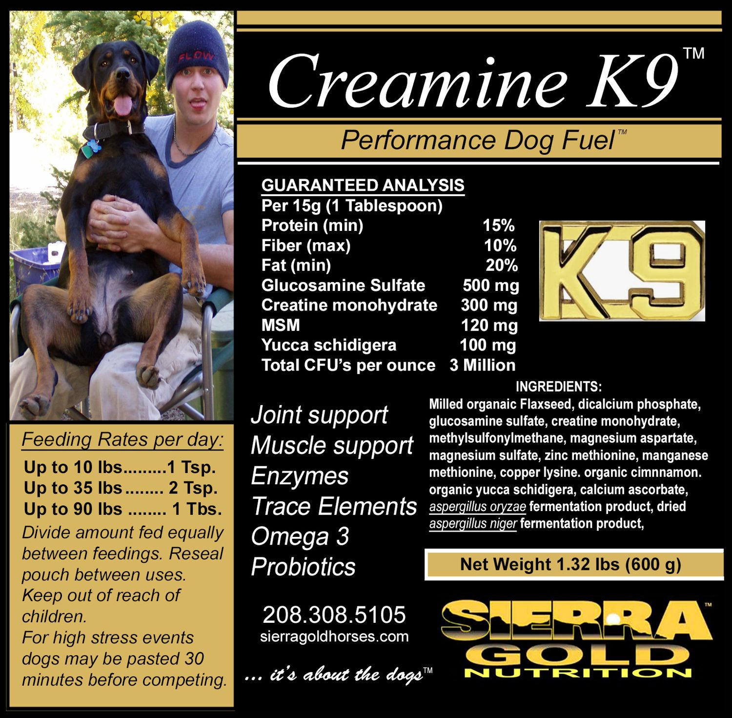 p Creamine K9 - Single 600 gm