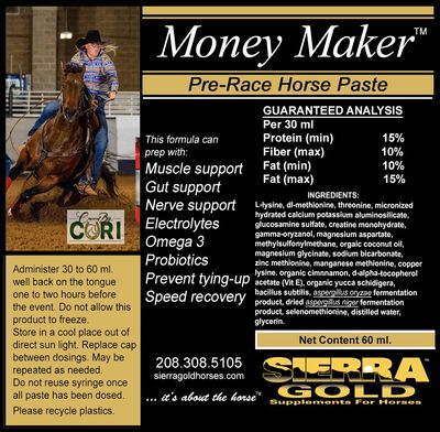 Money Maker Pre-Race Horse Paste - 60 cc tube