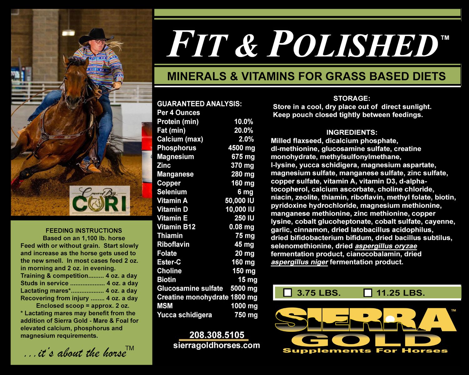 Fit &amp; Polished Minerals and Vitamins for Grass Based Diets (MVG) - Single 11.25 lbs. (Total 90 - 2 oz. Servings)