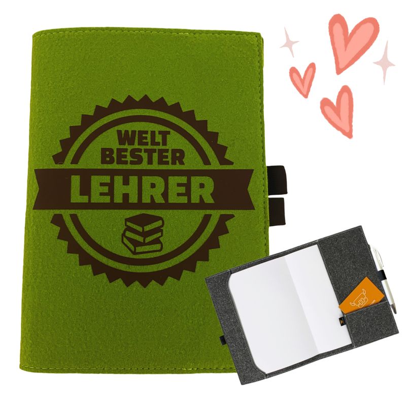 „Weltbester Lehrer“-Notizbuchhülle