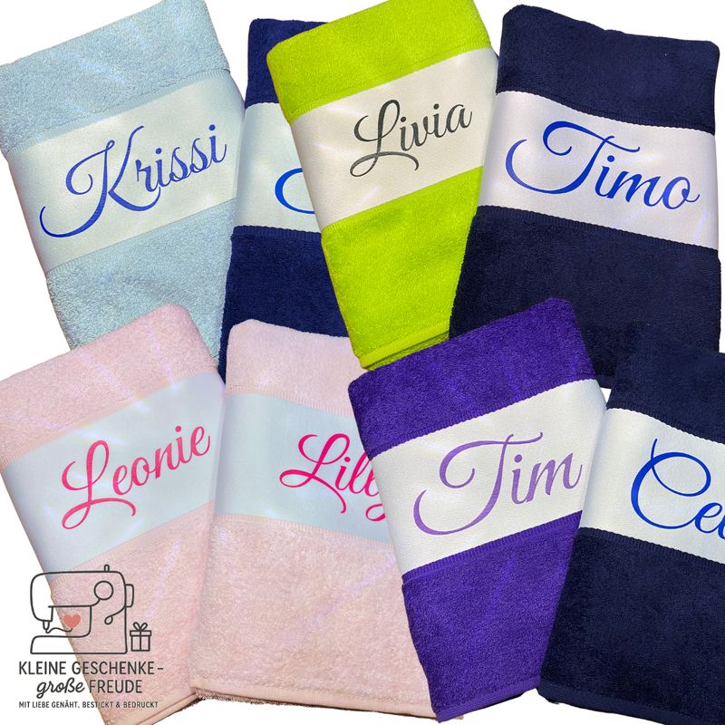 Personalisiertes Badetuch mit Wunschname
