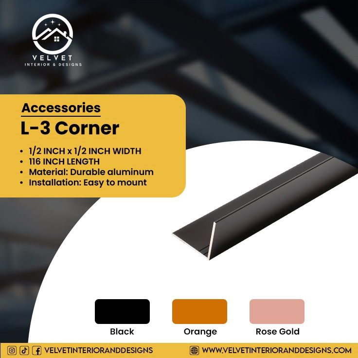 L-3 /  1/4"x3/4" Corner