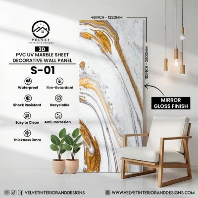 S-01 | 3D | PVC UV Marble Sheets