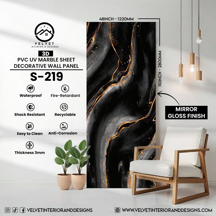 S-219 | 3D | PVC UV Marble Sheets