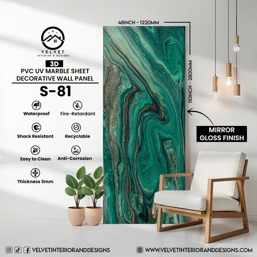 S-81 | 3D | PVC UV Marble Sheets