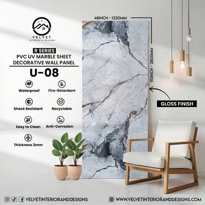 U-08 | R Series | PVC UV Marble Sheets