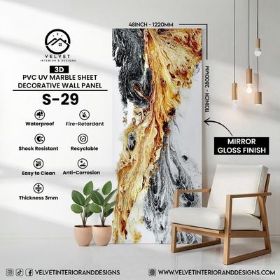 S-29 | 3D | PVC UV Marble Sheets