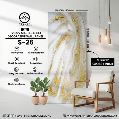 S-26 | 3D | PVC UV Marble Sheets