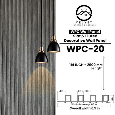 WPC-20 | WPC Wall Panel | Slat & Fluted Decorative Wall Panel | 1 in x 6.3 in x 114 in | Water & Moisture-Resistant | Fire-Retardant | Ideal for Living Rooms, Bedrooms, Bathrooms, TV & Feature Walls WPC-20 | WPC Wall Panel | Slat & Fluted Decorative Wall Panel | 1 in x 6.3 in x 114 in | Water & Moisture-Resistant | Fire-Retardant | Ideal for Living Rooms, Bedrooms, Bathrooms, TV & Feature Walls
