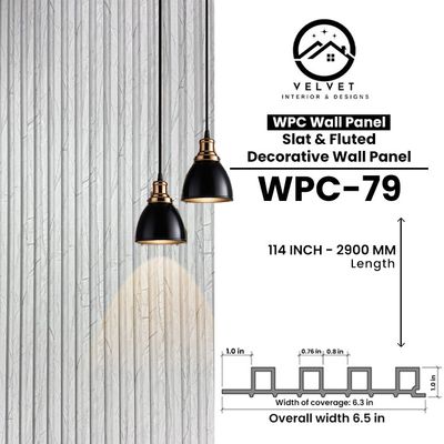 WPC-79 | WPC Wall Panel | Slat & Fluted Decorative Wall Panel | 1 in x 6.3 in x 114 in | Water & Moisture-Resistant | Fire-Retardant | Ideal for Living Rooms, Bedrooms, Bathrooms, TV & Feature Walls WPC-79 | WPC Wall Panel | Slat & Fluted Decorative Wall Panel | 1 in x 6.3 in x 114 in | Water & Moisture-Resistant | Fire-Retardant | Ideal for Living Rooms, Bedrooms, Bathrooms, TV & Feature Walls