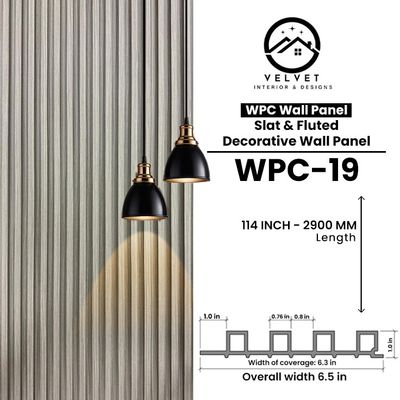 WPC-19 | WPC Wall Panel | Slat & Fluted Decorative Wall Panel | 1 in x 6.3 in x 114 in | Water & Moisture-Resistant | Fire-Retardant | Ideal for Living Rooms, Bedrooms, Bathrooms, TV & Feature Walls WPC-19 | WPC Wall Panel | Slat & Fluted Decorative Wall Panel | 1 in x 6.3 in x 114 in | Water & Moisture-Resistant | Fire-Retardant | Ideal for Living Rooms, Bedrooms, Bathrooms, TV & Feature Walls