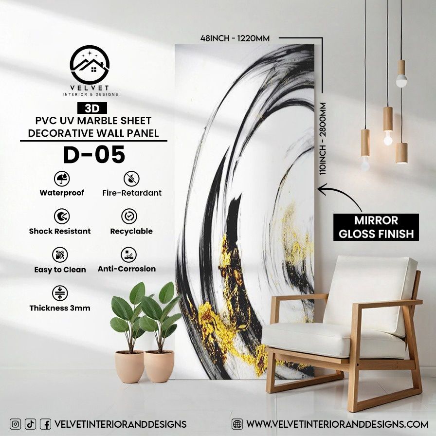 D-05 | 3D | PVC UV Marble Sheets