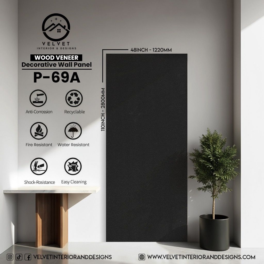 P-69A | Wood Veneer |  Decorative Wall Panel | 5/16 in x 48 in x 110 in | natural wood finish | Waterproof, Scratch-Resistant & Fire-Retardant | Ideal for Living Rooms, Bathrooms & Feature Walls