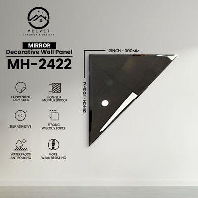 MH-2422 | Mirrors| Wall Panel Accessories | Decorative Wall Panel | 1/8 in x 12 in x 12 in | Convenient Easy Stick - Strong Viscous Force | Ideal for Living Rooms, Bathrooms & Feature Walls