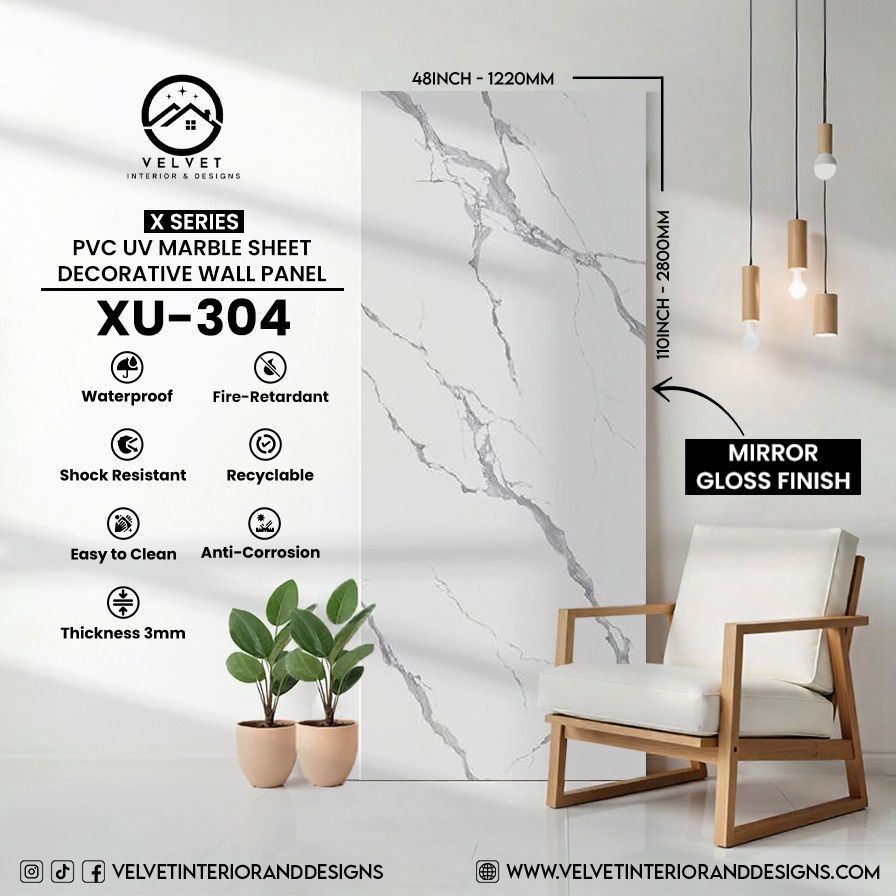XU-304 | X Series | PVC UV Marble Sheets