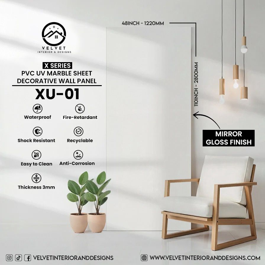 XU-01 | X Series | PVC UV Marble Sheets