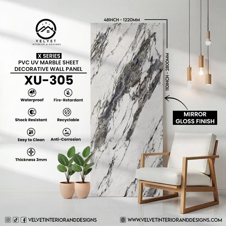 XU-305 | X Series | PVC UV Marble Sheets