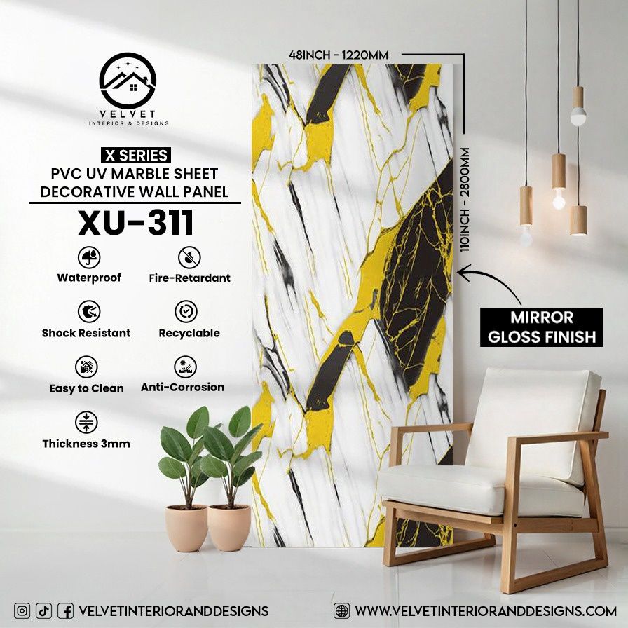 XU-311| X Series | PVC UV Marble Sheets