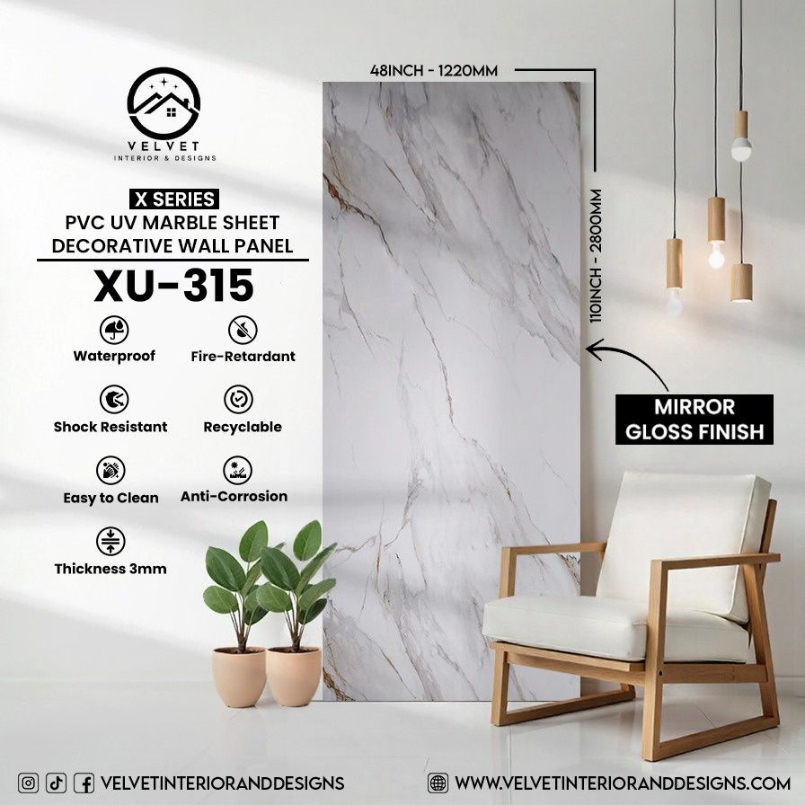 XU-315 | X Series | PVC UV Marble Sheets