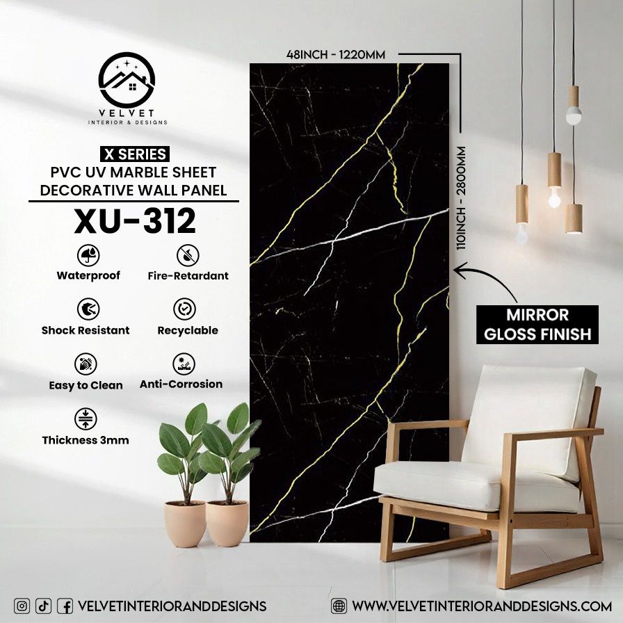 XU-312 | X Series | PVC UV Marble Sheets