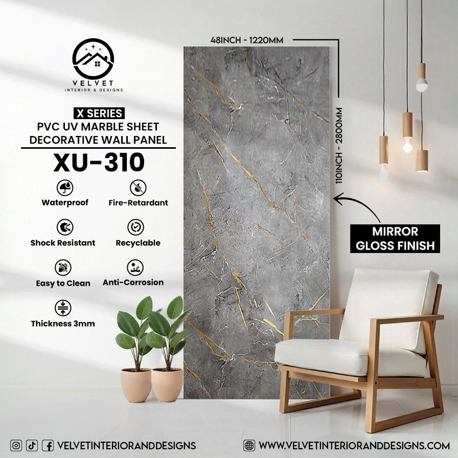 XU-310 | X Series | PVC UV Marble Sheets