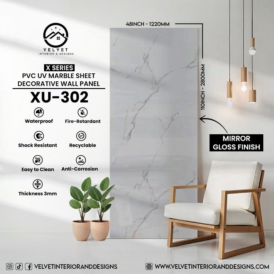 XU-302 | X Series | PVC UV Marble Sheets