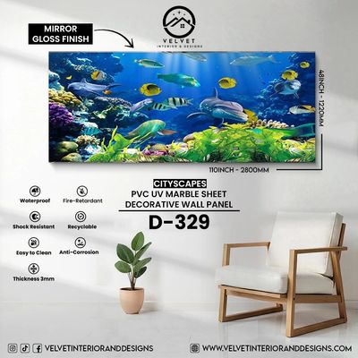 D-329 | Cityscapes | PVC UV Marble Sheets