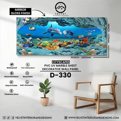 D-330 | Cityscapes | PVC UV Marble Sheets