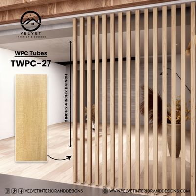 TWPC-27 | WPC Tubes | Slat & Fluted Decorative Wall Panel | 2 in x 4 in x 114 in | Water & Moisture-Resistant | Fire-Retardant | Ideal for Living Rooms, Bedrooms, Bathrooms, TV Walls & Feature Walls TWPC-27 | WPC Tubes | Slat & Fluted Decorative Wall Panel | 2 in x 4 in x 114 in | Water & Moisture-Resistant | Fire-Retardant | Ideal for Living Rooms, Bedrooms, Bathrooms, TV Walls & Feature Walls