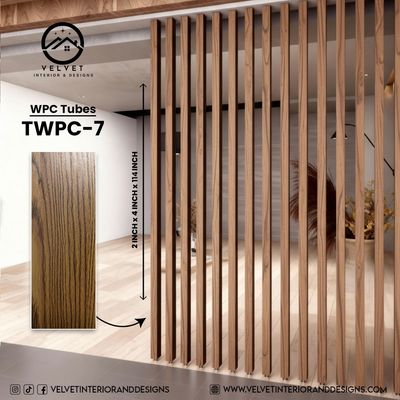 TWPC-7 | WPC Tubes | Slat & Fluted Decorative Wall Panel | 2 in x 4 in x 114 in | Water & Moisture-Resistant | Fire-Retardant | Ideal for Living Rooms, Bedrooms, Bathrooms, TV Walls & Feature Walls TWPC-7 | WPC Tubes | Slat & Fluted Decorative Wall Panel | 2 in x 4 in x 114 in | Water & Moisture-Resistant | Fire-Retardant | Ideal for Living Rooms, Bedrooms, Bathrooms, TV Walls & Feature Walls