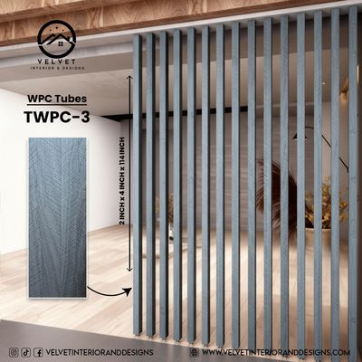 TWPC-03 | WPC Tubes | Slat & Fluted Decorative Wall Panel | 2 in x 4 in x 114 in | Water & Moisture-Resistant | Fire-Retardant | Ideal for Living Rooms, Bedrooms, Bathrooms, TV Walls & Feature Walls TWPC-03 | WPC Tubes | Slat & Fluted Decorative Wall Panel | 2 in x 4 in x 114 in | Water & Moisture-Resistant | Fire-Retardant | Ideal for Living Rooms, Bedrooms, Bathrooms, TV Walls & Feature Walls