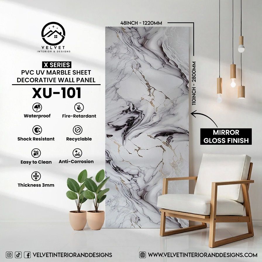 XU-101 | X Series | PVC UV Marble Sheets