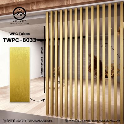 TWPC-8033 | WPC Tubes | Slat & Fluted Decorative Wall Panel | 2 in x 4 in x 114 in | Water & Moisture-Resistant | Fire-Retardant | Ideal for Living Rooms, Bedrooms, Bathrooms, TV Walls & Feature Walls TWPC-8033 | WPC Tubes | Slat & Fluted Decorative Wall Panel | 2 in x 4 in x 114 in | Water & Moisture-Resistant | Fire-Retardant | Ideal for Living Rooms, Bedrooms, Bathrooms, TV Walls & Feature Walls