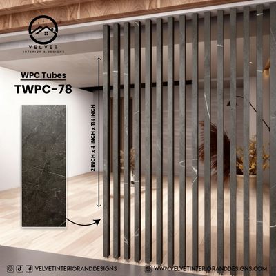 TWPC-78 | WPC Tubes | Slat & Fluted Decorative Wall Panel | 2 in x 4 in x 114 in | Water & Moisture-Resistant | Fire-Retardant | Ideal for Living Rooms, Bedrooms, Bathrooms, TV Walls & Feature Walls TWPC-78 | WPC Tubes | Slat & Fluted Decorative Wall Panel | 2 in x 4 in x 114 in | Water & Moisture-Resistant | Fire-Retardant | Ideal for Living Rooms, Bedrooms, Bathrooms, TV Walls & Feature Walls