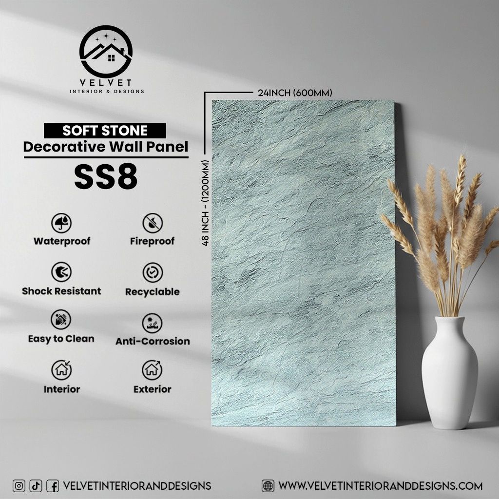SS8 | Soft Stone | Stone| Decorative Wall Panel |1/8 in x 24 in x 48 in | Stone Finish | Waterproof, Scratch-Resistant & Fireproof | Ideal for Living Rooms, Bathrooms & Feature Walls SS8 | Soft Stone | Stone| Decorative Wall Panel |1/8 in x 24 in x 48 in | Stone Finish | Waterproof, Scratch-Resistant & Fireproof | Ideal for Living Rooms, Bathrooms & Feature Walls