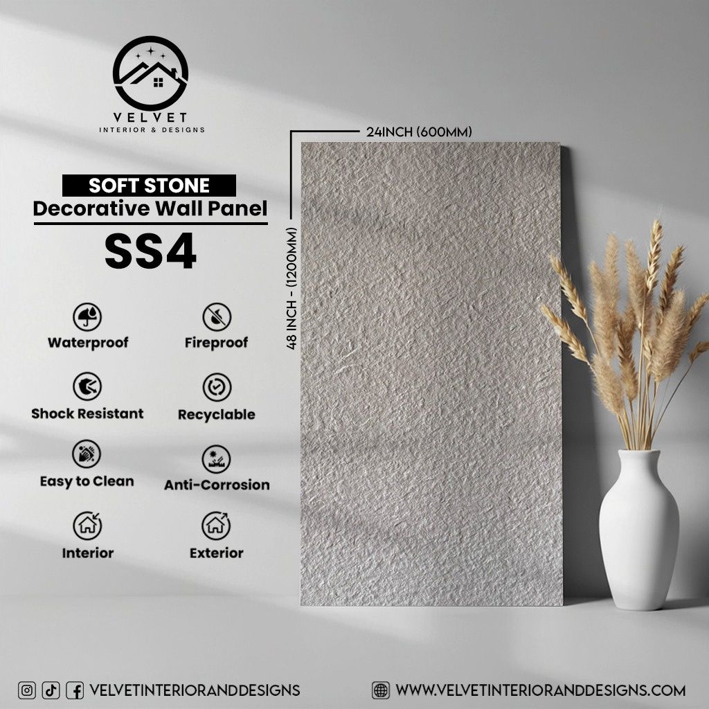 SS4 | Soft Stone | Stone| Decorative Wall Panel |1/8 in x 24 in x 48 in | Stone Finish | Waterproof, Scratch-Resistant & Fireproof | Ideal for Living Rooms, Bathrooms & Feature Walls SS4 | Soft Stone | Stone| Decorative Wall Panel |1/8 in x 24 in x 48 in | Stone Finish | Waterproof, Scratch-Resistant & Fireproof | Ideal for Living Rooms, Bathrooms & Feature Walls