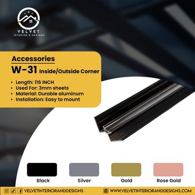 W-31 Inside Corner | Wall Panel Accessories & LED W-31 Inside Corner | Wall Panel Accessories & LED