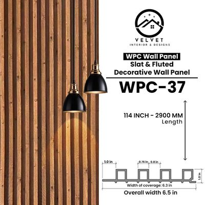 WPC-37 | WPC Wall Panel | Slat & Fluted Decorative Wall Panel | 1 in x 6.3 in x 114 in | Water & Moisture-Resistant | Fire-Retardant | Ideal for Living Rooms, Bedrooms, Bathrooms, TV & Feature Walls WPC-37 | WPC Wall Panel | Slat & Fluted Decorative Wall Panel | 1 in x 6.3 in x 114 in | Water & Moisture-Resistant | Fire-Retardant | Ideal for Living Rooms, Bedrooms, Bathrooms, TV & Feature Walls