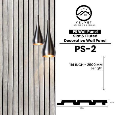 PS-02 | PS Wall Panel | Slat & Fluted Decorative Wall Panel | 0.5 in x 4.75 in x 114 in | Waterproof | Fire-Retardant | Ideal for Living Rooms, Bedrooms, Bathrooms, TV Walls & Feature Walls PS-02 | PS Wall Panel | Slat & Fluted Decorative Wall Panel | 0.5 in x 4.75 in x 114 in | Waterproof | Fire-Retardant | Ideal for Living Rooms, Bedrooms, Bathrooms, TV Walls & Feature Walls